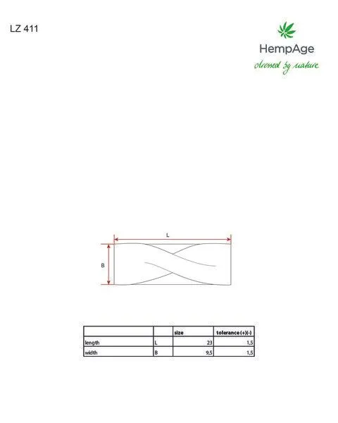 HempAge HempAge Damen Stirnband Hanf/Bio-Baumwolle, Purple, – Produktbild 4 von 4