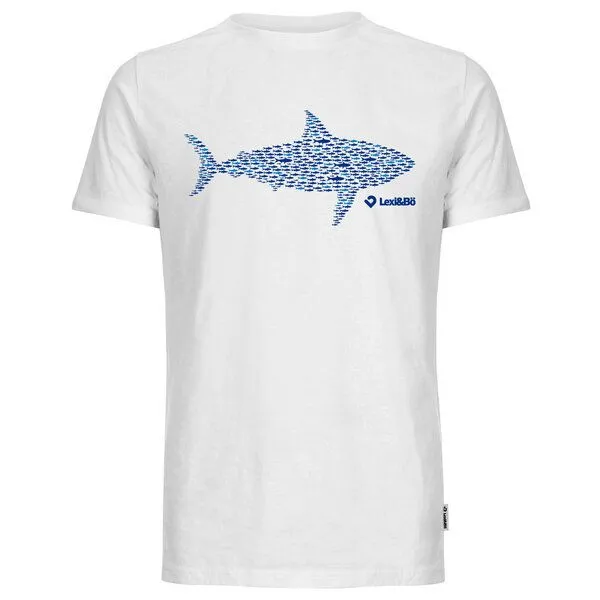 Lexi&Bö Lexi&Bö Smart Sardines Herren T-Shirt, Weiss, – Produktbild 4 von 4