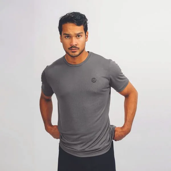 VIDAR Sport VIDAR Sport Herren Natural Sport Tee aus TENCEL Lyocell, Grau, – Produktbild 4 von 4