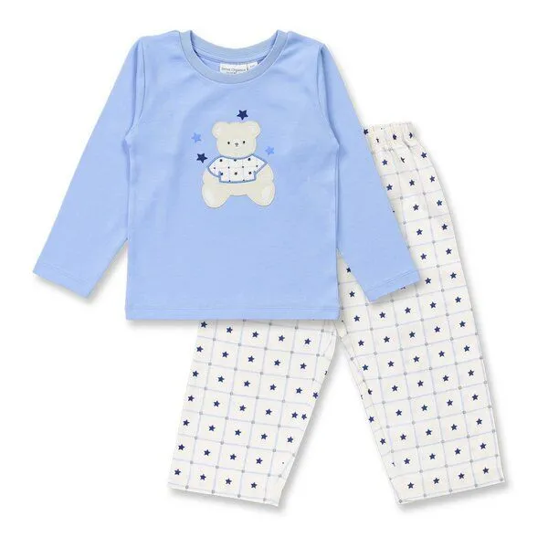 Sense Organics Sense Organics Kinder Schlafanzug mit Bären-Motiv auf Hellblau, Blue, – Produktbild 1 von 4