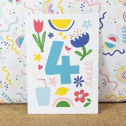 Bow & Hummingbird Bow & Hummingbird Postkarte Four/Vier – Produktbild 1 von 1