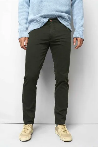 M 5 BY MEYER M 5 BY MEYER Five Pocket aus High Performance Satin, Grün (dunkelgrün), – Produktbild 3 von 5
