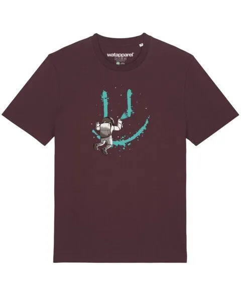 watapparel watapparel T-Shirt Unisex Graffiti Astronaut, Red brown, – Produktbild 1 von 3