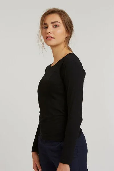 THOKKTHOKK ThokkThokk Damen Longsleeve Bio Fair, Black (schwarz), – Produktbild 2 von 5