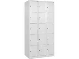 C+P C+P Schließfachschrank Classic PLUS, 15 Fächer, 1850x900x500mm, Verkehrsweiß/Verkehrsweiß – Produktbild 1 von 1