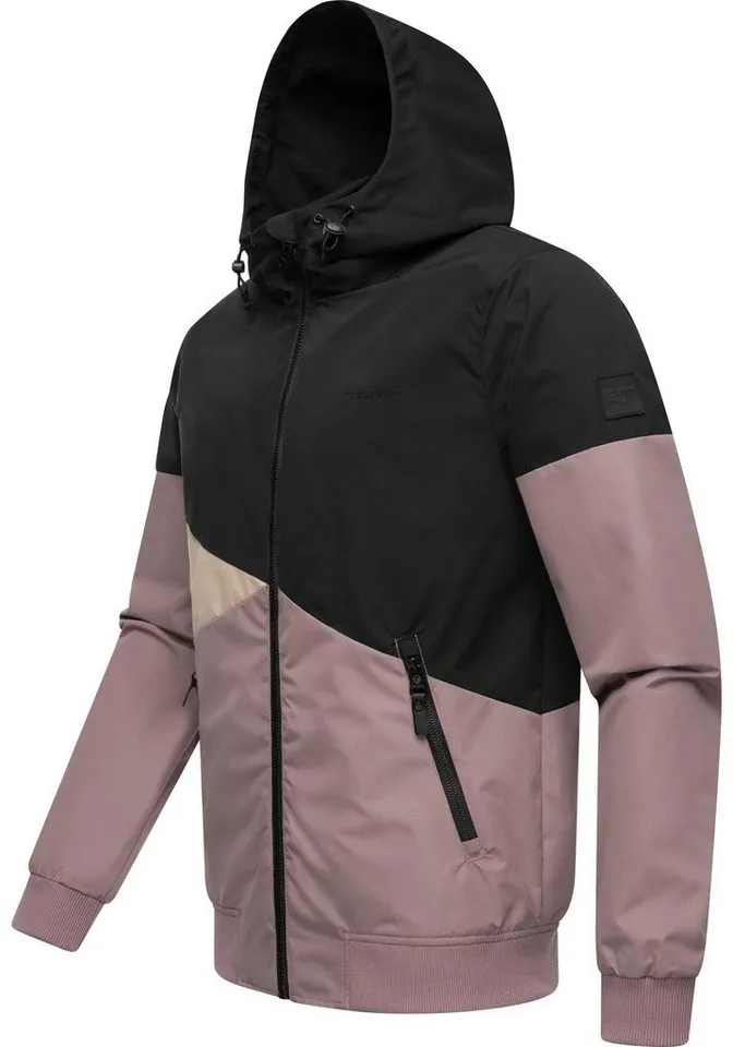 ragwear ragwear Outdoorjacke Renad Ultraleichte wasserdichte Herren Übergangsjacke mit Kapuze, Schwarz, – Produktbild 3 von 4