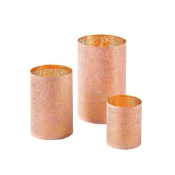 Mitienda Shop Mitienda Shop Windlicht mit Netzstruktur, rosa-gold – Produktbild 1 von 1