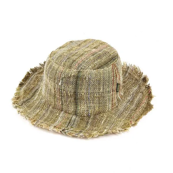 short'n'pietz short'n'pietz Sommerhut aus Hanf, Beige grün gestreift, – Produktbild 1 von 4
