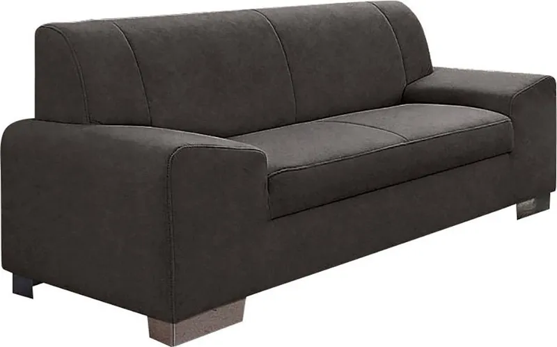 DOMO collection 2-Sitzer Alisson kubische Formensprache mit abgerundeten Details, Breite 164cm, fester Sitzkomfort, Grau, – Produktbild 3 von 4