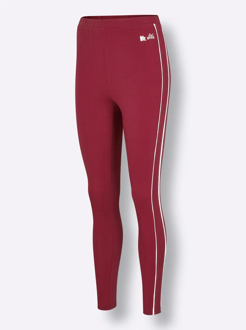 feel good Leggings kirsche-weiß, Kirsche-weiß, – Produktbild 1 von 2