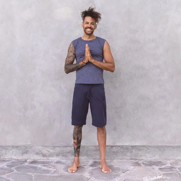 Jaya Jaya MIGUEL - Männer - Shorts für Yoga und Freizeit aus Biobaumwolle, Nightblue, – Produktbild 1 von 1