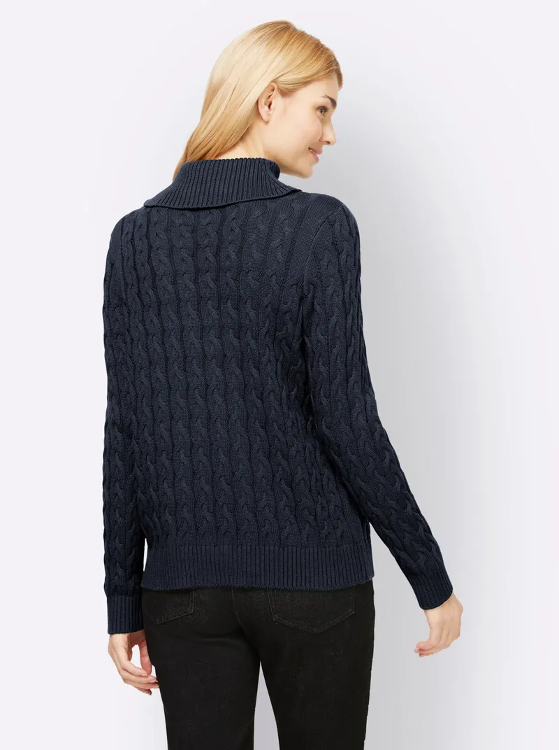 heine Feinstrickpullover marine, Marine, – Produktbild 1 von 2