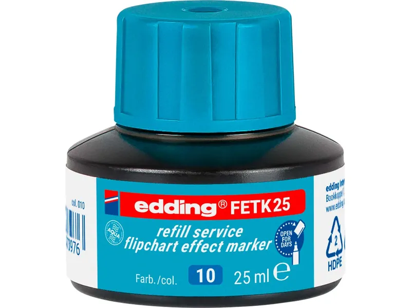 Edding Edding Nachfülltinte "FETK 25" Flipchart Effektmarker, 25ml, Hellblau, – Produktbild 1 von 1