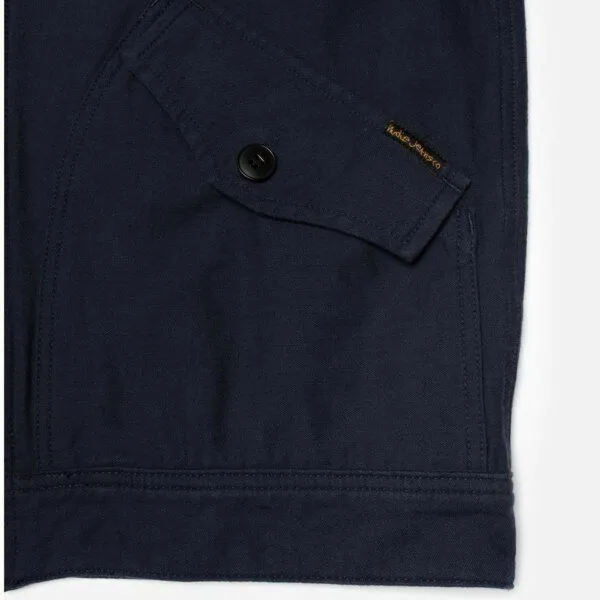 Nudie Jeans Nudie Jeans Jacke - Blake Zip Jacket - aus biologisch angebauter Baumwolle, Blue (blau), – Produktbild 7 von 7