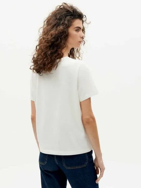 thinking mu thinking mu Damen T-Shirt - Ida - aus Bio-Baumwolle, Weiß, – Produktbild 2 von 4