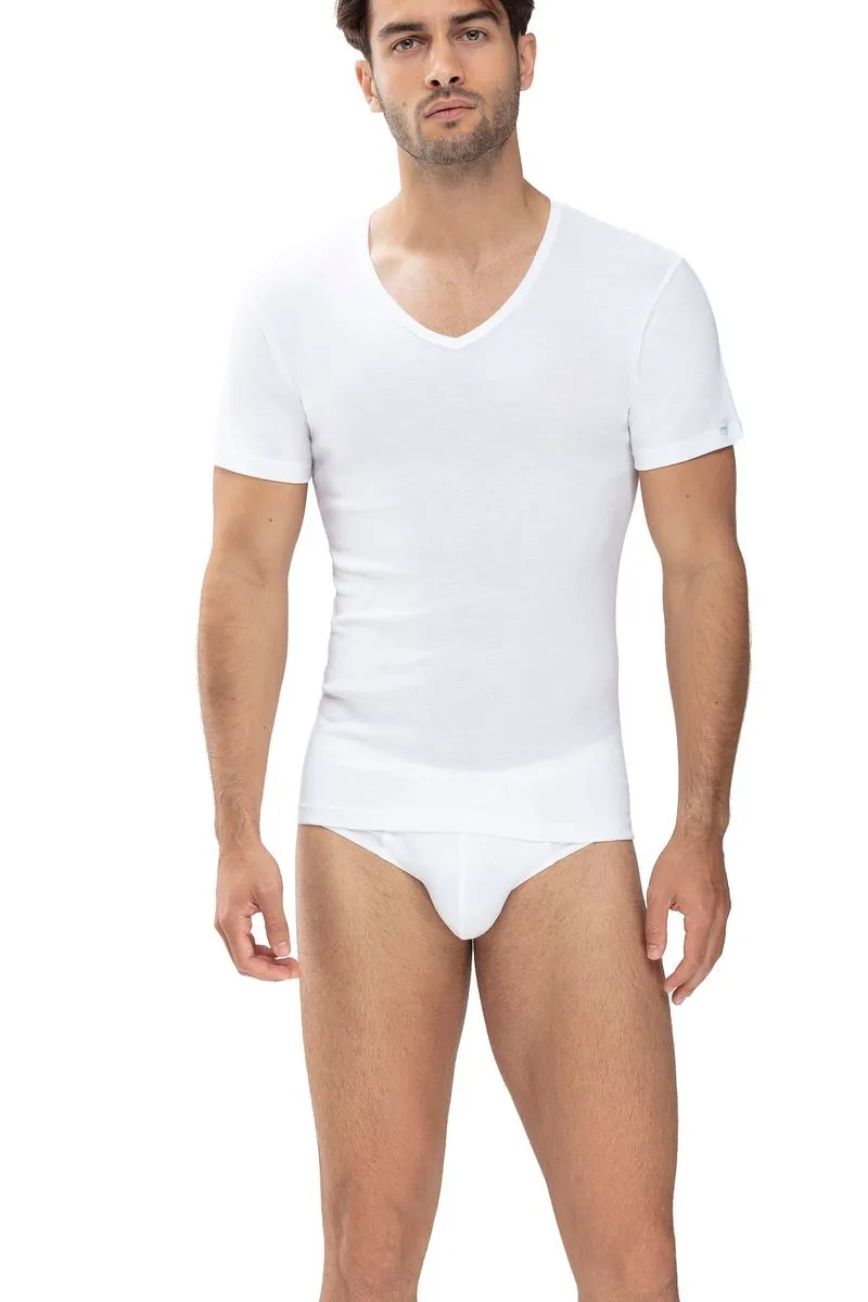 mey Mey Noblesse V-Ausschnitt T-Shirt Weiß - Größe 3XL, Weiß, – Produktbild 1 von 5