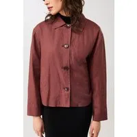 LangerChen LangerChen Damen vegan Jacke Simple Rubywood, Rot, – Produktbild 1 von 1