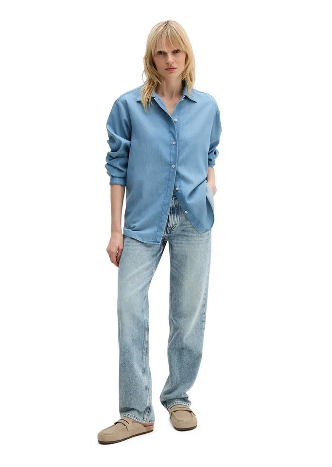 Marc O'Polo Marc O'Polo Jeansbluse aus TENCEL™ Lyocell-Baumwolle-Mix, Blau, – Produktbild 5 von 5