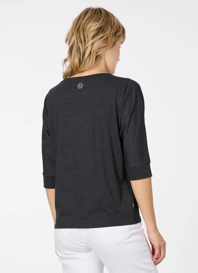 ragwear ragwear 3/4-Arm-Shirt SHIMONA Baumwollmix mit 3/4-Ärmeln und softem Finish, Grau, – Produktbild 2 von 2
