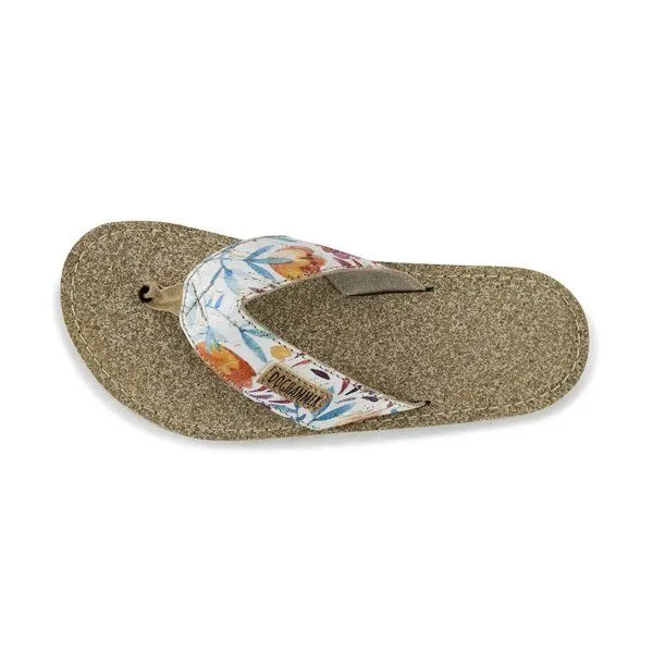 Doghammer Doghammer Veganer Barfußschuh-Zehentrenner - Terrar Toe Vegan, Weiß (flower), – Produktbild 4 von 4