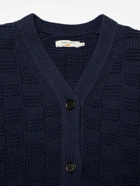 Nudie Jeans Nudie Jeans - Karla Knitted Cardigan, Blau (blueberry), – Produktbild 3 von 4
