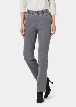 Goldner Schlupfjeans CARLA mit Glitzersteinen - grau - Gr. 205 von Goldner Fashion – Produktbild 1 von 1