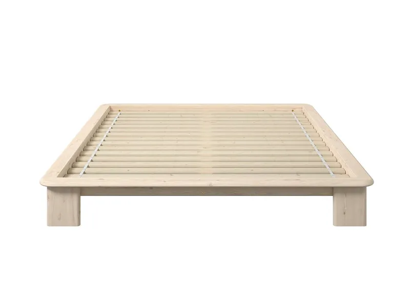 OTTO home Futonbett Peregrin, Bett, Bettgestell, Massivholzbett, inklusive Lattenrost, aus massiver Kiefer, FSC®, Beige, – Produktbild 4 von 5