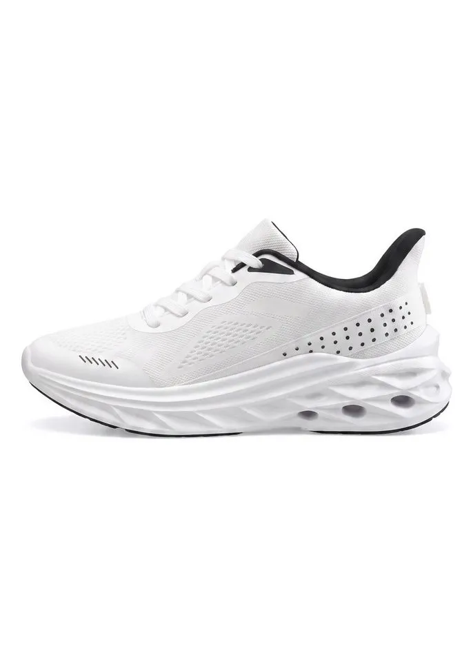 John Devin John Devin Schnürschuh, Freizeitschuhe, Schnürhalbschuhe, Halbschuh, Turnschuh Sneaker NEU im sportiven Look aus luftigem Mesh-Material VEGAN, Weiß, – Produktbild 3 von 5