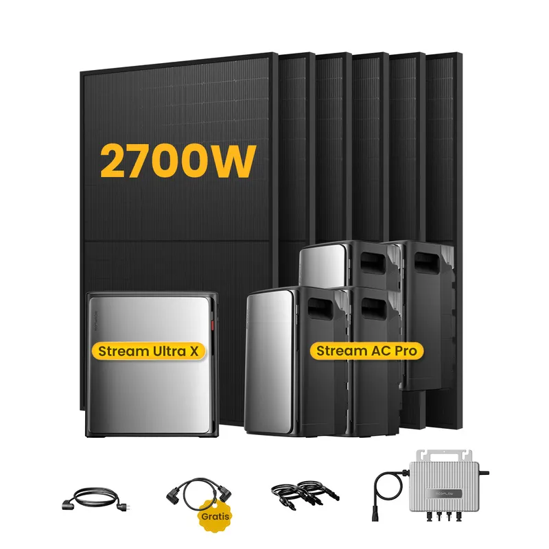 EcoFlow EcoFlow Stream Ultra X Solaranlage mit Speicher, inkl. 6 x 450W Bifazialen Solarmodulen, by Powerness (deal) - Stream Ultra X + 4 x Stream AC Pro | 11520Wh / ohne Zubehör / Selbstabholung – Produktbild 1 von 1