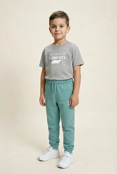 THE FACE OF ELEMENTS The Face of Elements Bold Relaxed Fit Kids T-Shirt aus 100% Bio-Baumwolle, Heather grey (grau), – Produktbild 3 von 4