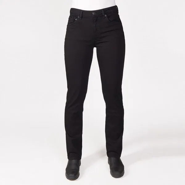 fairjeans fairjeans schwarze Basic-Jeans STRAIGHT BLACK, gerades Bein, mittelhoher Bund, Biobaumwolle, Schwarz, – Produktbild 1 von 4