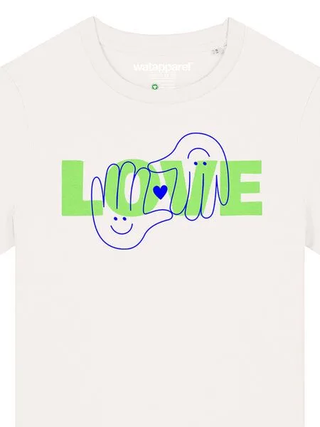 watapparel watapparel T-Shirt Frauen Love, Off white, – Produktbild 3 von 4
