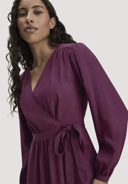hessnatur hessnatur Kleid Midi Regular aus reiner TENCEL Lyocell, Fuchsia, – Produktbild 2 von 4