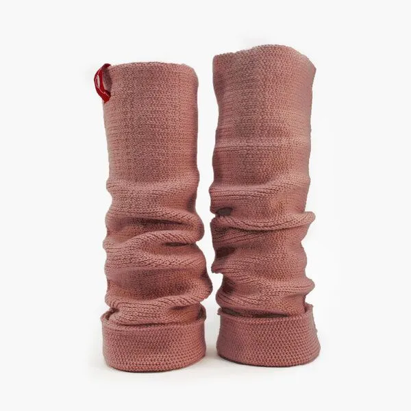 vincente vincente Beinstulpen gestrickt aus reiner Wolle, Rosenholz, – Produktbild 1 von 2