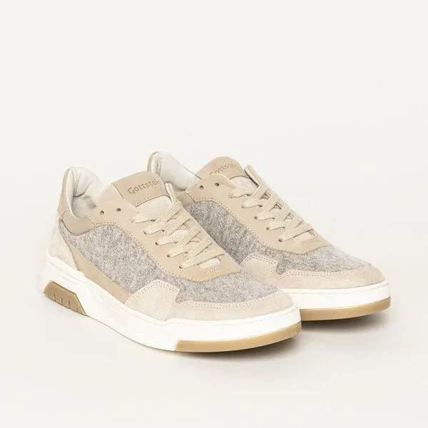 Gottstein Gottstein Woll-Sneaker Flow - Nachhaltiger Wollschuh für Damen & Herren aus 100% Schurwolle & hochwertigen Wildleder - Freizeit Sneakers aus Wool - Low-Top Schnürer, Vanilla, – Produktbild 5 von 6