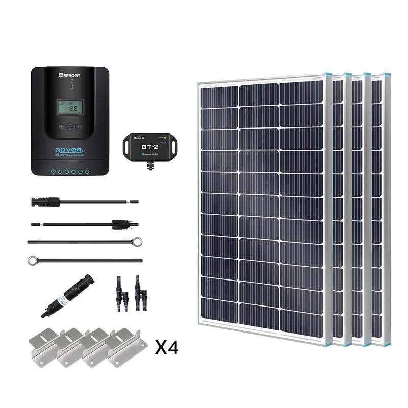 Renogy DE 400W monokristallines Solaranlage Premium mit Rover 40A Laderegler - inkl. 0% MwSt. / 4 * 100W Solarmodul – Produktbild 1 von 1