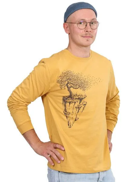 Life-Tree Life-Tree Longsleeve aus Biobaumwolle Fairwear für Herren Maple Island, Gelb, – Produktbild 1 von 5