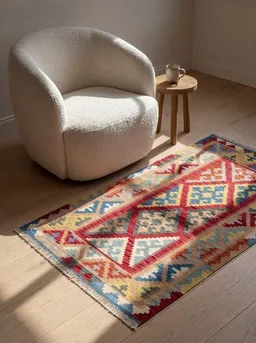 Rugtales Kelim Gashgai „Rugtales“ aus Schurwolle – Produktbild 1 von 1