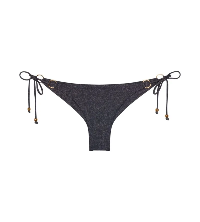 Triumph Triumph Bikini-Hose Summer Sunset Brazilian verstellbare Seitenbänder mit Metallperlen, Glitzergarn, Schwarz, – Produktbild 1 von 5