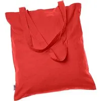 Memo memo Bio-Baumwoll-Tragetasche mit Fairtrade-Siegel, rot, 38 x 42 cm, lange Henkel – Produktbild 1 von 1