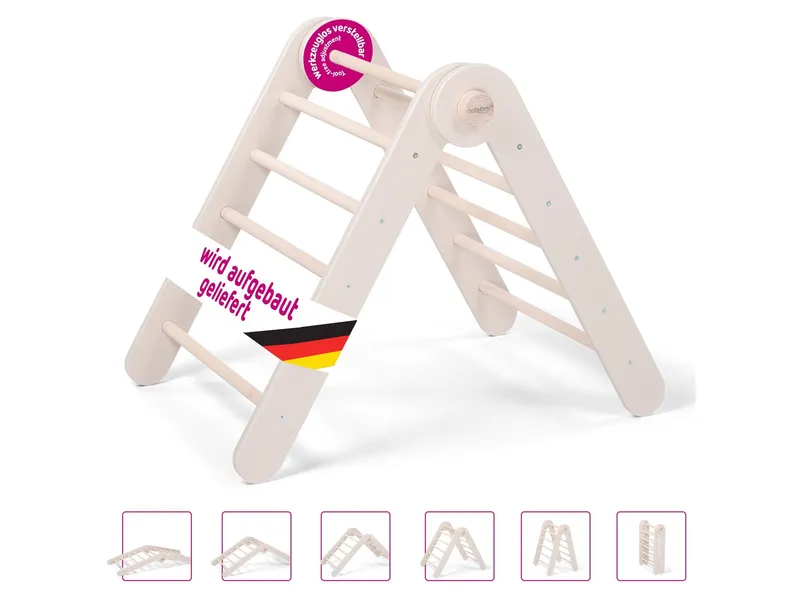 Babybay Babybay Kletterdreieck Littlefoot Maße: 60,6 x 18,2 x 81,3 cm, Natur, – Produktbild 2 von 2