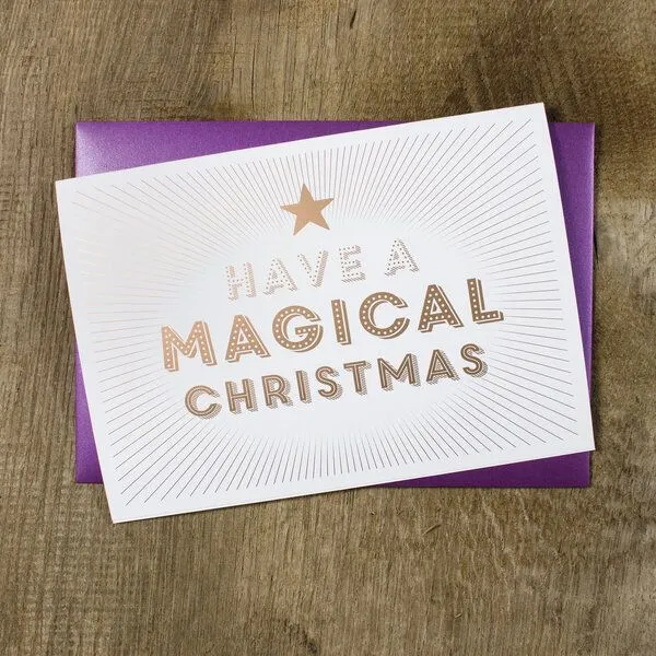 Bow & Hummingbird Bow & Hummingbird Grußkarte Magical Christmas, Weißer umschlag, – Produktbild 2 von 3