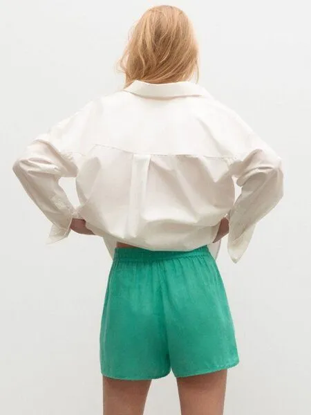 ECOALF ECOALF Pievealf Shorts Organic Linen, Peppermint/türkis, – Produktbild 3 von 4