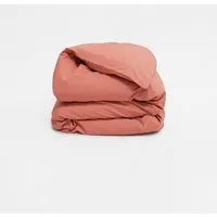 erlich textil erlich textil Finn Bettdeckenbezug aus weicher Bio-Baumwolle, made in Europe, Rostrot, – Produktbild 1 von 3