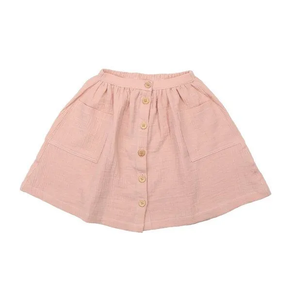 Walkiddy Walkiddy Organische Rosa Rock 'Flowers & Leaves' - 95% Bio-Baumwolle, GOTS-zertifiziert, Pink, – Produktbild 1 von 2