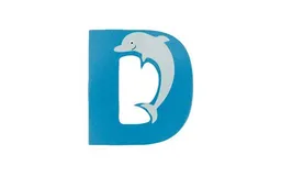 El Puente El Puente Holzbuchstabe D "Delfin" | Fair Trade & Handmade aus Sri Lanka – Produktbild 1 von 1