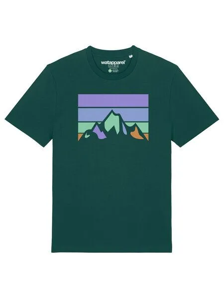 watapparel watapparel T-Shirt Unisex Retro Landscape, Glazed green, – Produktbild 2 von 3
