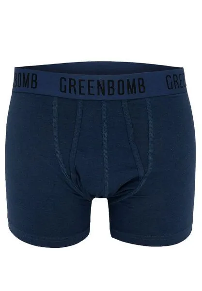 GreenBomb GREENBOMB Basic 3x Trunk - Gemütliche Trunk aus Bio-Baumwoll Mix / GOTS / Fair & Vegan, Blau (navy), – Produktbild 1 von 3