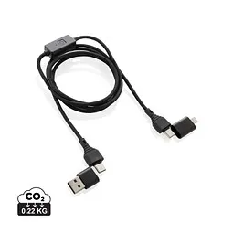 XD Collection XD Collection Datalock RCS recyceltes 60W Hacking-Schutzkabel, Schwarz, – Produktbild 1 von 1