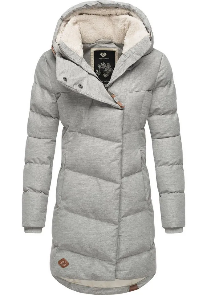 ragwear ragwear Wintermantel Pavla stylischer Winterparka mit Teddyfutter und Kapuze, Grau, – Produktbild 2 von 5